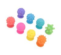 8pcs Silicone Sensory Sucker Toy Set Raised Texture Touch for Kids