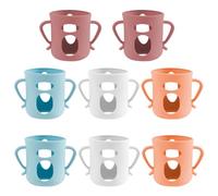 8Pcs Silicone Sleeves for Pigeon Bottles, Anti-Breakage Holder with Handle, Dishwasher Safe Bottle Holder Anti-Slip for 160ml Baby Bottle
