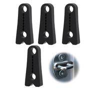 8pcs Silicone Sound Damper Door Lock Buffers, Car Door Shock Absorbers with Anti-Slip Teeth Design Universal Car Accessory for Vehicle Truck SUV Sound Dampening (Black)
