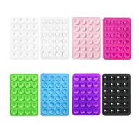 8PCS Silicone Suction Phone Case Mount,Non Slip Suction Cup Phone Mount,Hands-Free Accessories Holder for Selfies and Videos,Silicon Adhesive Stand Sticky(Transparent)