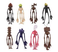 8pcs Siren Man Figures Toys Set,Game Siren Action Figures Cake Toppers Cake Decoration, Animal Figure Horror Model Dolls Set, Collectable Siren Head Model Figure Toy For Desk Home Car Decoration