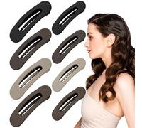 8PCS Small Flat Hair Clips,Curved Design Flat Claw Clip,Non-Slip Strong Hold Hair Clips, Hair Accessories for Women, Claw Clips for Women Girls Thin Thick Curly Straight Hairs