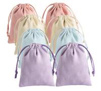 8pcs Small Velvet Gift Bags 7.08x5.11inch Soft Velvet Pouch with Drawstrings for Dice Tarot Rune Jewelry Crystal (4 Colors) (Style2)