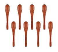 8pcs Small Wooden Spoons, 3.94x0.79in Phoebe Wood Handmade Tiny Wooden Teaspoon Scoop Mini Condiment Spoons Utensils for Salt Sugar Honey Coffee Sauces Dips Mustard Spice Jars Cooking