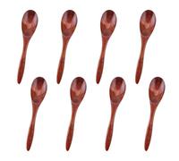 8pcs Small Wooden Spoons, 5.71in Mini Wooden Teaspoons for Honey Spice Wooden Serving Utensils for Cooking Tasting Honey Spoons for Tea Wooden Eating Spoons for Honey Tea Coffee Desserts