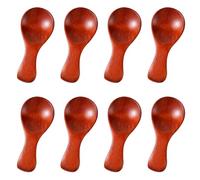 8pcs Small Wooden Spoons, Mini Condiment Spoons Tiny Spoons Miniature Wooden Serving Utensils for Spices Sauces Sugar Honey