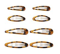 8PCS Snap Hair Clips, Metal Tortoise Hair Grips, Oval Water Drop Shape Hair Barrettes, Vintage Non-slip Hair Slides, Various Sizes and Styles Hair Styling Clips, Hairpin Accessories for All Hair Types