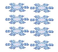 8pcs Snowflake Embroidered Cloth Patch for Shoes Bags Winter Decor | Cloth Applique, 7.9x7.5x0.1cm Size, Easy Application, Cover Holes, for Clothing Repair