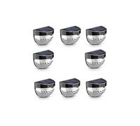 (8PCS) Solar Door Fence Wall Outdoor Garden Lights White Light