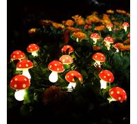 8pcs Solar Mushroom Path Lights, Outdoor Garden Stake Lights