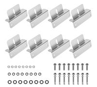 8PCS Solar Panel Mounting Bracket Holder, Aluminum Solar Panel Z Brackets Roof Solar Panel Brackets with Nuts & Screws for Motorhome, RV, Boat, Wall, Yacht and Other Off Gird Installation Silver