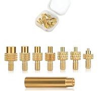 8PCS Soldering Iron Tips for Threaded Inserts M2 M2.5 M3 M4 M5 M6 M8 with 1 Soldering Iron Adapter,Heat-Set Insert Tips,Heat Set Inserts Tips Set for Plastic 3D Printer Components and DIY Projects