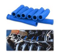 8pcs Spark Plug Wire Heat Shield for Ford Chevrolet, 5.51x1.46in 2500 Degree Spark Plug Heat Cover Replacement Plug Wire Heat Sleeve for LS1 / LS2 SBC BBC 350 454(Blue)