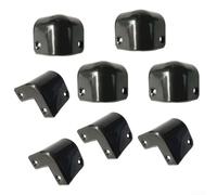 8PCS Speaker Cabinet Corners Protector Black Plastic Right Angle Edge Guards for Guitar Amps Front Rear 43.5mm 35.5mm