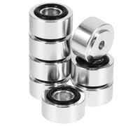 8pcs Speaker Cabinet Leg Pad Isolation Feet Silver Aluminium Alloy | Minimise Vibration, Lightweight Sturdy Build, Prevents Luggage Movement, Suitable for Amplifier Table Feet Pad Use