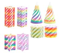 8Pcs Spiral Cone Fidget Toy Impossible 3D Printed Impossible Cone Fidget Toys Gearball Pyramid Passthrough Sculpture for Anxiety Stress Relief Desktop Office Home Decor Gift for Kids and Adults