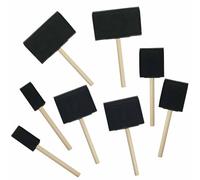 8Pcs Sponge Paint Brushes, 4 Sizes Foam Brush With Wood Handle for Painting, Stain, Danish Oil, Acrylic Paint, Varnish