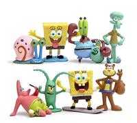 8Pcs SpongeBob SquarePants Action Figures Collectible Model Toy Gift for Kids