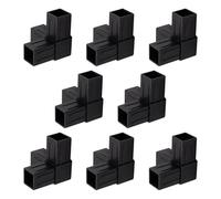 8Pcs Square Tube Fittings Four Way Connection for Storage Shelf Closet Organizers Garden Frame Structural Frame Connectors