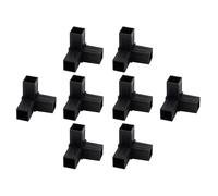 8Pcs Square Tube Fittings Four Way Connection for Storage Shelf Closet Organizers Garden Frame Structural Frame Connectors