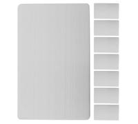 8pcs Stainless Steel Business Cards Blank for Laser or Hand Engraving | Silver Metal Finish, Ultra Thin Portable Cards, Office Luggage Use, DIY Ready