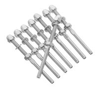 8pcs Stainless Steel Cable Railing End for Deck and Stair Posts | Threaded Straight Rod Design, Marine Grade Finish, Corrosion Resistant, for Wood Rail Posts and Balconies