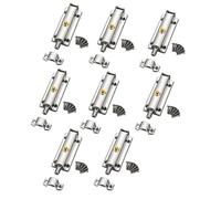 8Pcs Stainless Steel Door Antitheft Security Button Open Hardware Automatic Spring Latches Bolt Antitheft Security Button Door Hardware