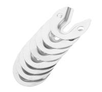 8pcs Stainless Steel Mirror Clips, Concealed Picture Frame Hangers | Silver Low Profile Design, 23mm Hole Spacing, 5mm Diameter, Secure Fixing for Furniture, Cork Boards and Workshops