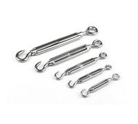 8pcs Stainless Steel Turnbuckle For Rope Wire Hanging Screw Adjustable Tension Tightening Alambre De Acero Inoxidable For Garden Wire(M8)