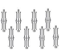 8Pcs Standard 1/4 to 3/8 Adapter Thread Screw Spigot Stud for Studio Light Stand Metal Male Convertor for Tripod Monopod Photo Studio Hot Cold Shoe Mount Ball Head Flash Lighting Receiver Trigger