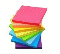 8Pcs Sticky Note Paper Colorful Note Paper Pocket Writing Pad Ashesive Memo Pad Lined 50 Sheets/Pad Adhesive