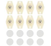 8pcs Sticky Self Adhesive Caster Wheels for Storage Box Moving | Steel Ball and ABS Build, Silent Low Profile Design, 4.5x2.6x1.5cm, for Cloth Bins and Shoe Boxes