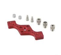 8PCS Straight Hole Positioner Set, Dowel Jig Dowelling Self Centering Drill Guide Kit Aluminum Alloy For Woodworking Vertical Drilling(Red)