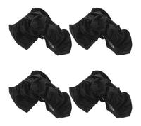 8pcs Stroller Wheel Covers Black Oxford Cloth | Snug Elastic Fit, Floor Protection, Car Trunks and Travel Use, Stays Securely in Place