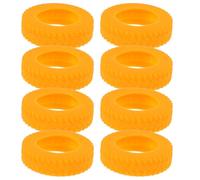 8pcs Suitcase Wheel Protective Cover Silicone Noise Reduction | Shock Absorption, Wear Protection, Easy Installation, Orange Silicone Sleeve for Business Trips and Travel