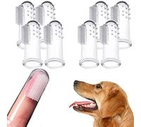 8PCS Super Soft Pet Finger Toothbrush Dog Cat Teeth Cleaning Tool Bad Breath Tartar Removal Pet Supplies Accessories