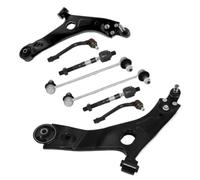 8pcs Suspension Kit Front Lower Control Arms Compatible With Tucson | Fits Tucson 2010-2013; Includes Sway Bar Links And Tie Rods