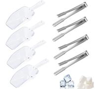 8Pcs Sweet Scoops and Ice Scoop, Sugar Cube Tongs, Scoops for Food, Sweet Tongs for Pick Mix Suitable for Wedding Birthday Anniversary Party Kitchen Bar for Sweet Dessert Buffet Coffee Ice Cream