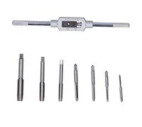 8Pcs Tap Die Set, Alloy Steel Anti - Hardware Tools, Metric Standard Tap and Die Threading Kit with Wrench, for Pipe Threaders Processing on Aluminum Iron Cast Iron Alloy