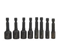 8Pcs Tap Socket Set, High Hardness Alloy Steel 1/4 Hex Shank Air Screwdriver Accessories, Durable Square Hole with Inner Washer for Mold Making Auto Repair and DIY
