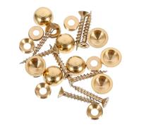 8pcs Thick Copper Mirror Fixing Screw with Polished Cap | Polished Copper Finish, Threaded Cap Retention, for Acrylic Panels, Tea Tables, Indoor Decoration Projects