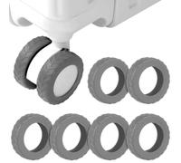 8pcs Thickened Silicone Luggage Wheel Protector Covers | Easy Installation, Wheel Protection, Nonslip Fit, Suitcase Use, Rolling Travel Accessory, Caster Sleeve Set