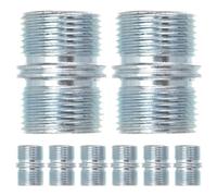 8pcs Threaded Rod Connector Double Ended Nut Silver Steel | Double Slot Design with Matched Thread Pitch, Anti Cross-thread Feature, for Workshop and Wardrobe Shelving Setup