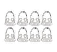 8PCS Thumb Finger Picks, Stainless Steel Finger Picks Bass Guitar Accessories Adjustable Hollow Guitar Fingerpicks for Bass Banjo (Silver)