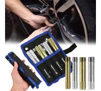 8PCS Tire Mounting Aid, Wheel Mounting Aid, Stainless Steel Wheel Mounting Aid Set Mounting Aid Car Tire Tire Repair Tools, 2 Pieces M12x1.5/M12x1.25/M14x1.5/M14x1.25 Universal Wheel Mounting Tool