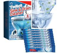 8PCS Toilet Sink and Drain Cleaner,Drain Clog Remover,Powerful Dr-ain Cleaner,Powerful Pipe Dredging Agent,Quickly Dissolve Drai-n Cle/aners,Non-Corrosive D/rain Pipe Clea-ner,Toilet Unblocker Liquid