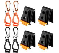 8Pcs Tool Belt Clips, Heavy Duty Replacement Clips for Pouch and Tool Belt, Heavy Duty Belt Clips with 4 Glove Clips, ABS Quick-Release Clips, for Electricians, Carpenters, and Construction Workers