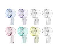 8Pcs Toothbrush Head Cover, Electric Toothbrush Protective Case Compatible with Oral b & iO Rush Round Head, Plastic Portable Dustproof Protective Caps for Travel Home Bathroom Hiking Camping Use