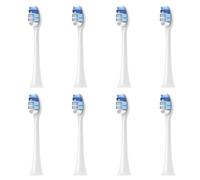 8PCS Toothbrush Heads, Compatible with Colgate, Glint 1 | Replacement heads accessory, adult nozzle, white, plastic, 9cm