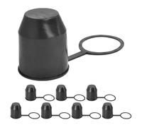8pcs Trailer Hitch Ball Cover 54mm Pvc Black Towball Protector